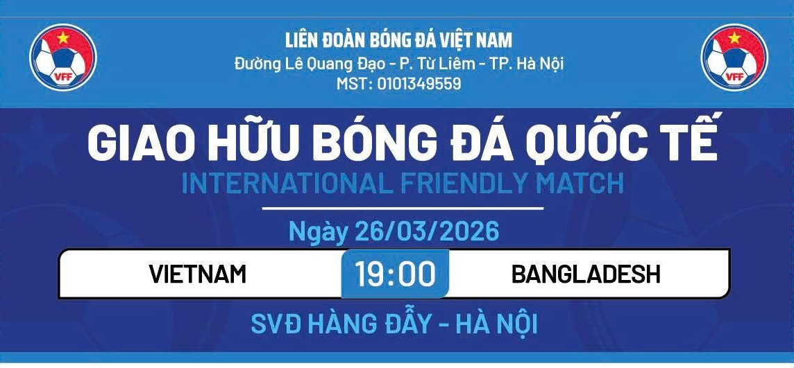 Công bố giá vé xem đội tuyển Việt Nam và Bangladesh

